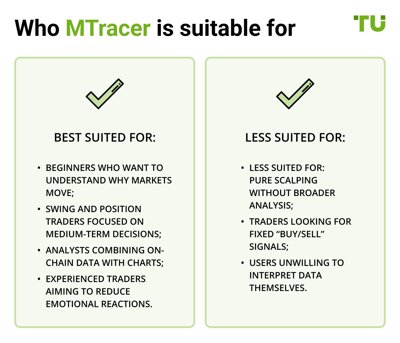 Who MTracer is suitable for Best suited for