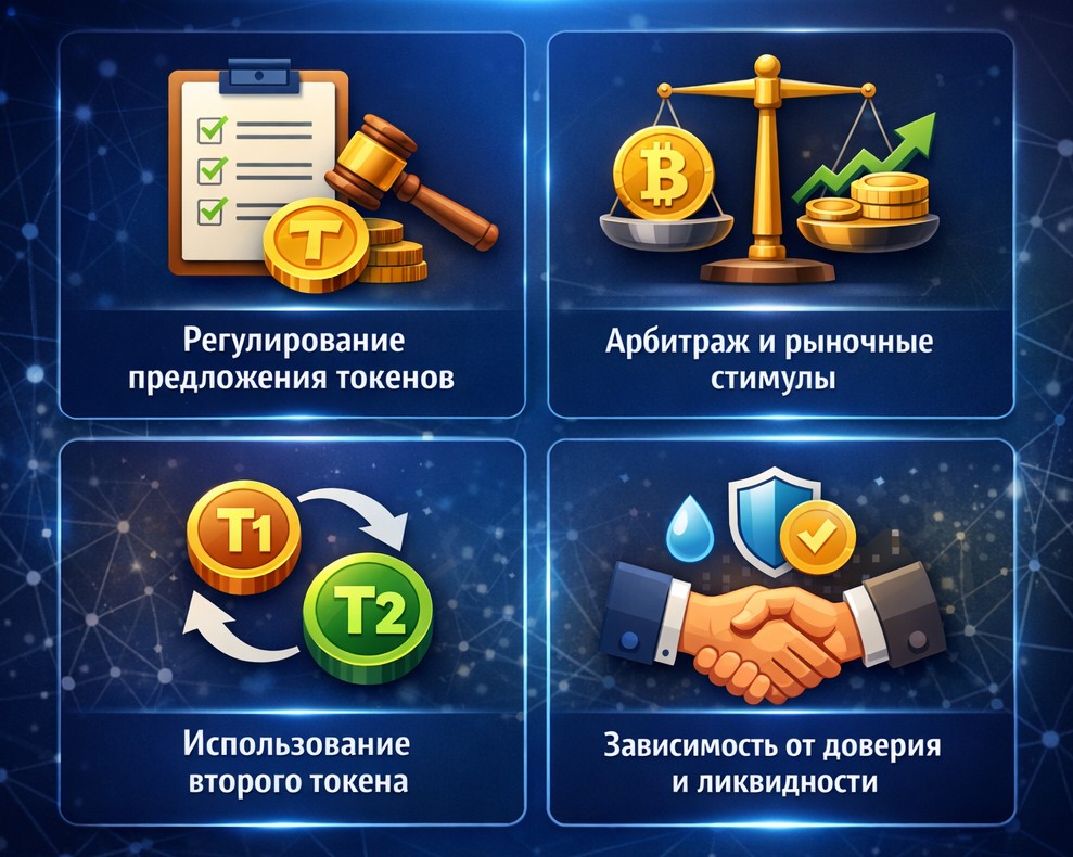 Основные принципы работы алгоритмических стейблкоинов
