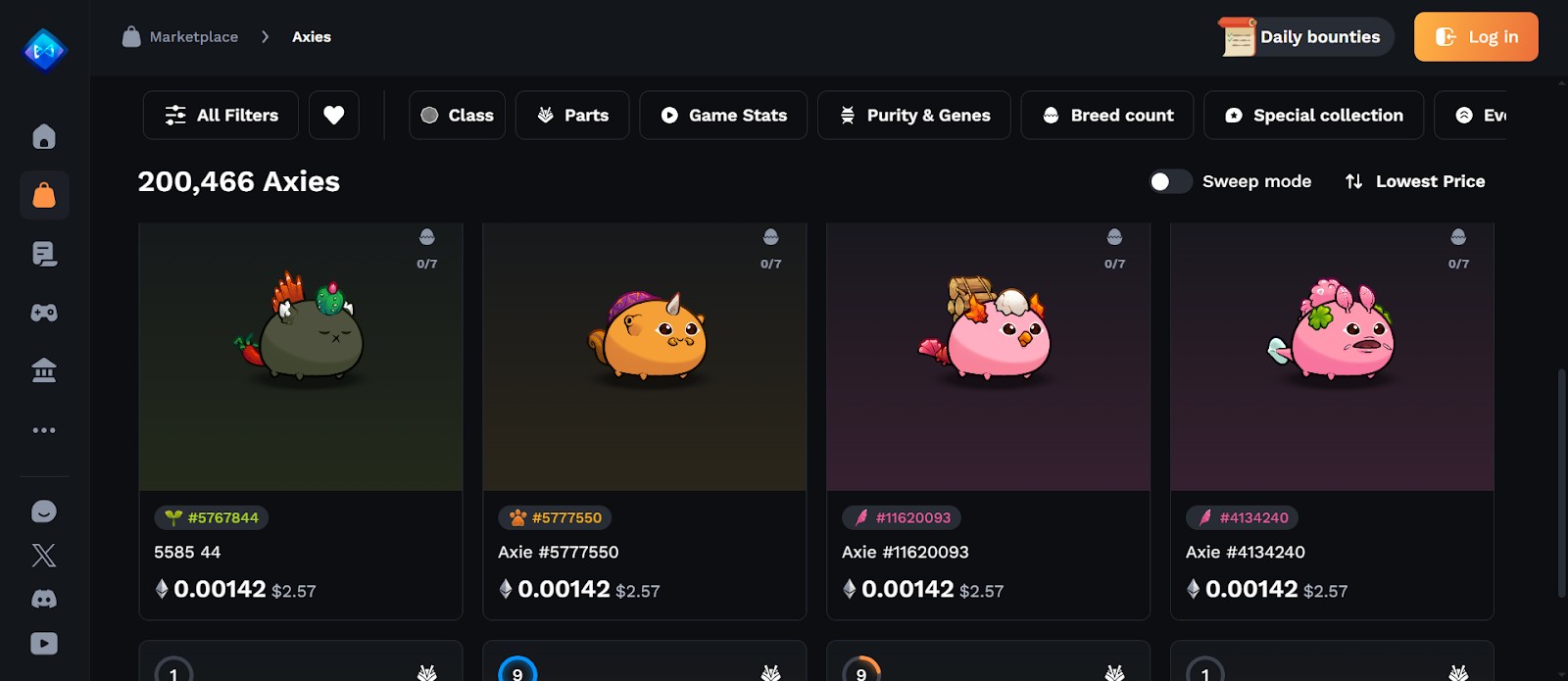 Маркетплейс Axies