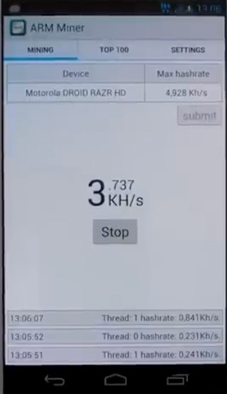 Майнер криптовалют ARM Miner