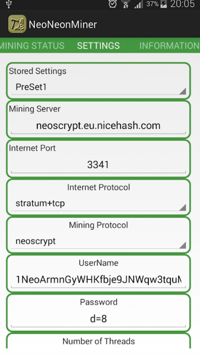 Майнер криптовалют NeoNeonMiner