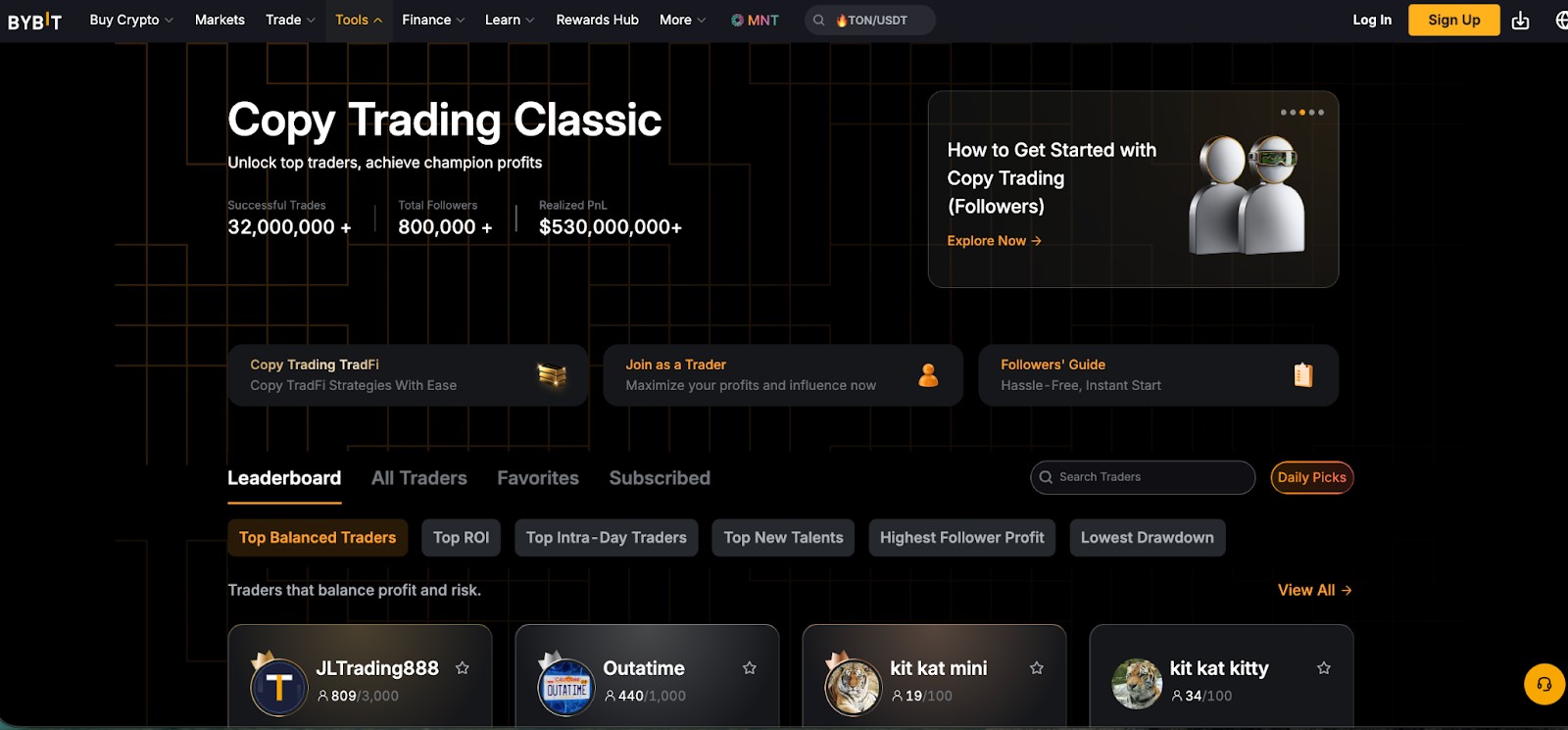 Копитрейдинг на бирже Bybit