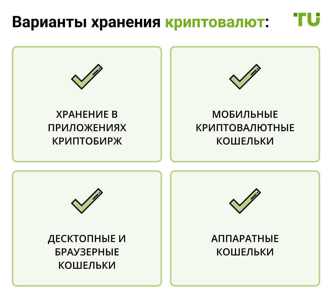 Варианты хранения криптовалют