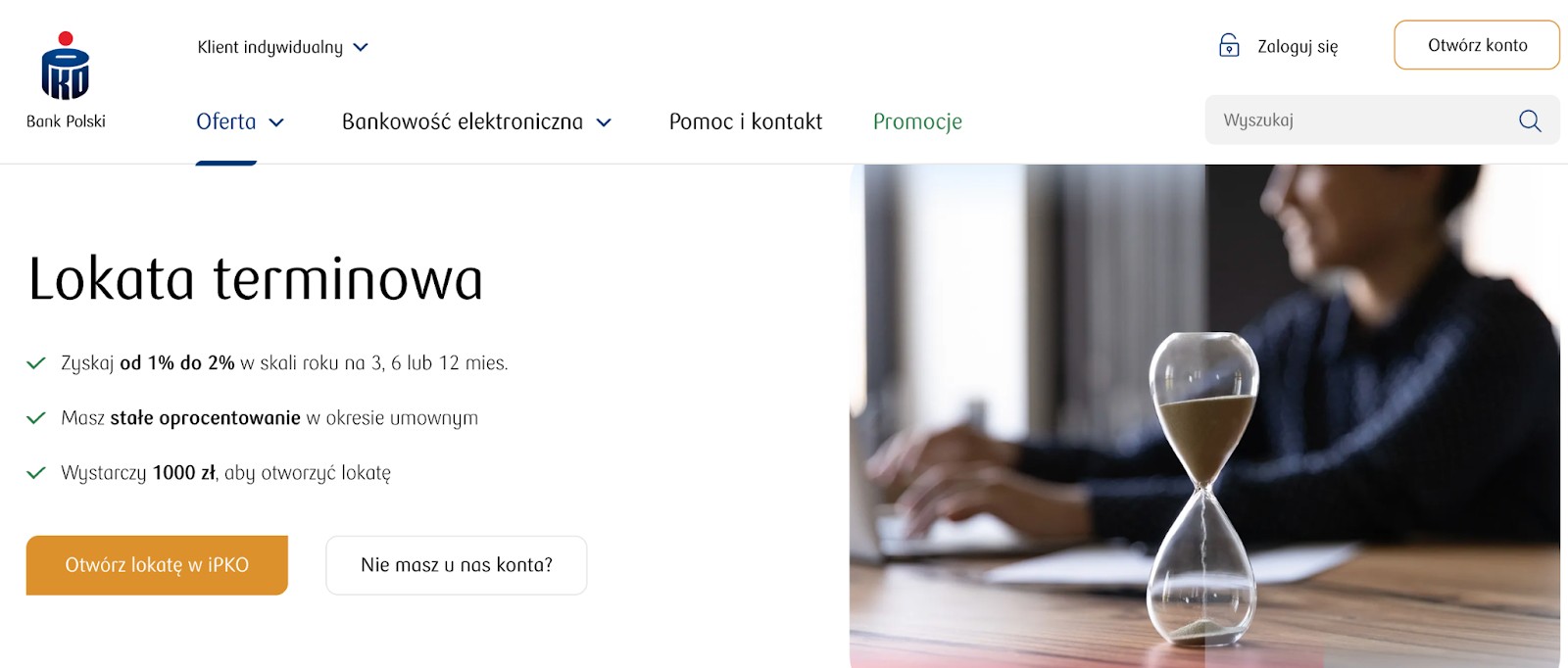 Срочные депозиты в банке PKO Bank Polski