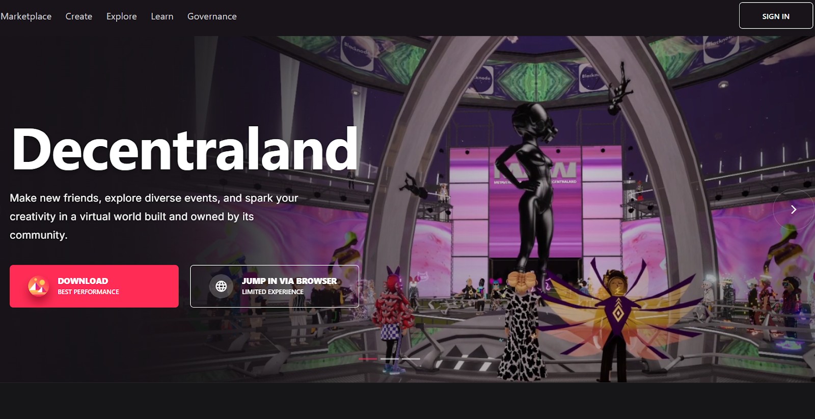 Игра Decentraland