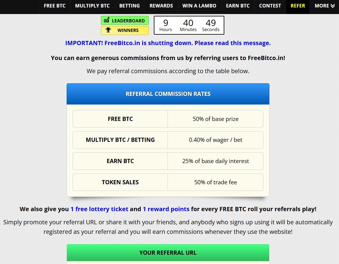Реферальная программа FreeBitcoin