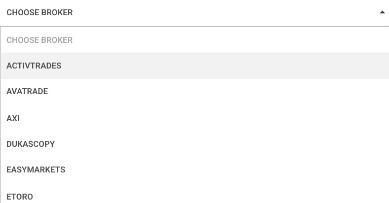 Step 1: Select your broker