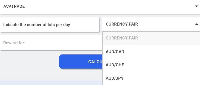 Step 2: Choose your currency pair