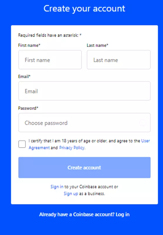 How to open an account on Coinbase