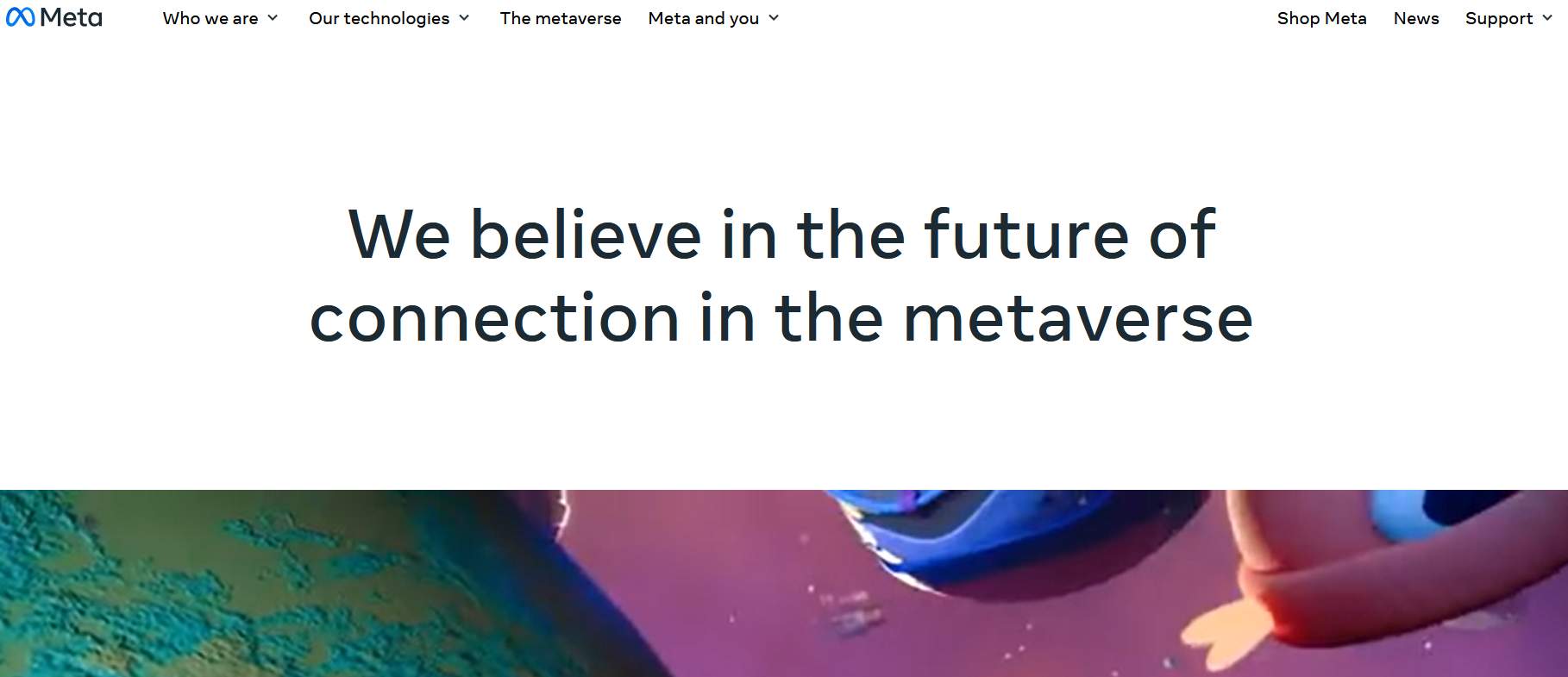 Meta homepage