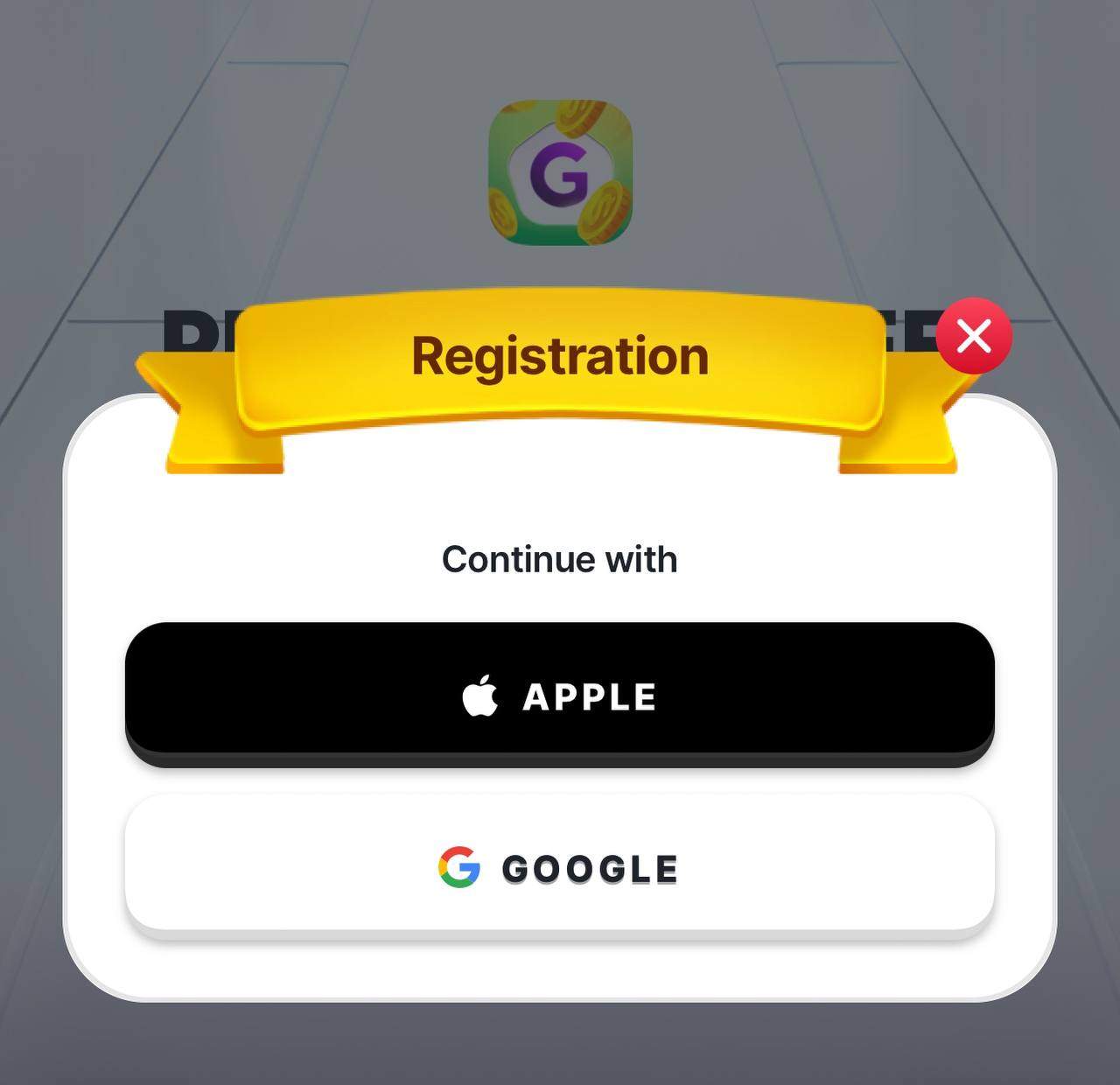 Реєстрація програми Gamee