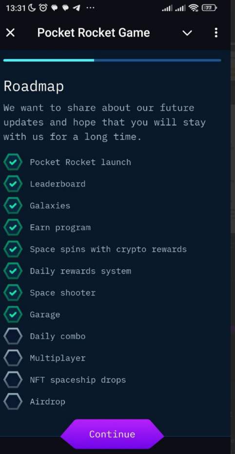 Pocket Rocket Game Roadmap