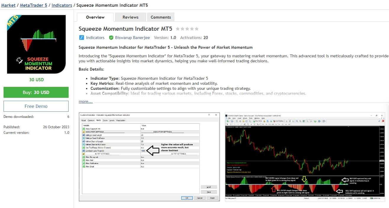 Squeeze Momentum para MetaTrader