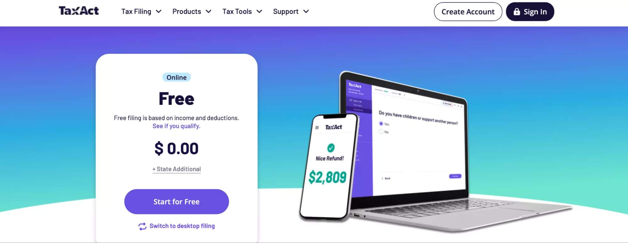 TaxAct site