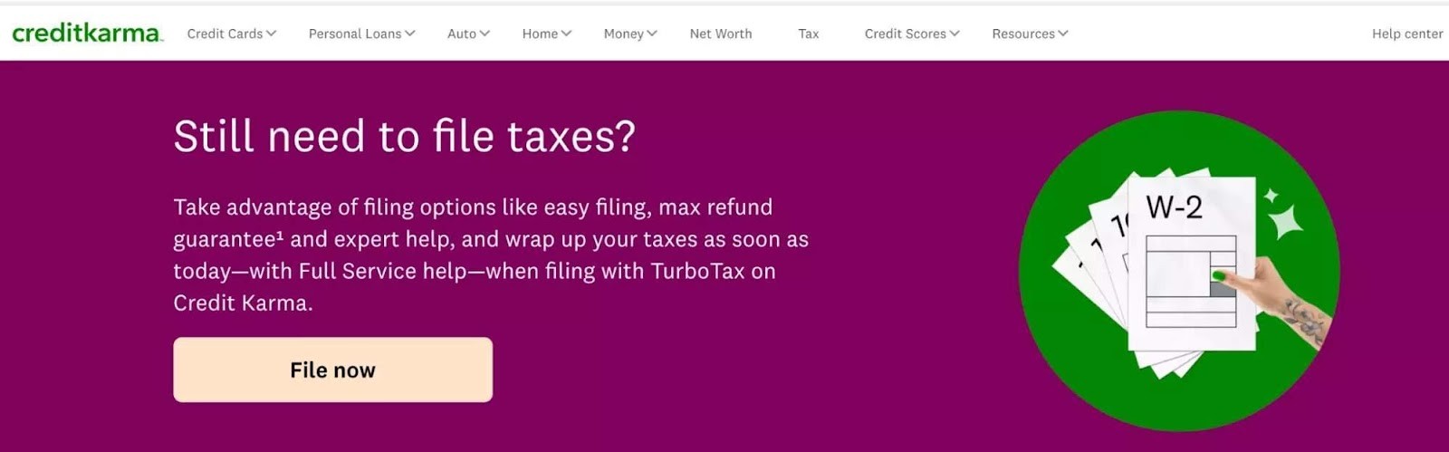 Sitio de Credit Karma Tax
