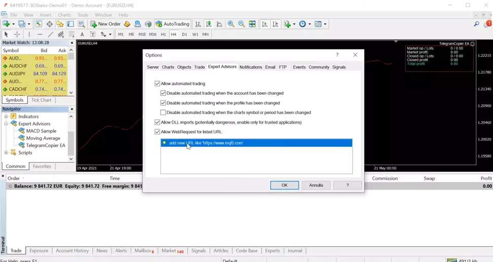 Setting up MT4 and MT5 signal copying