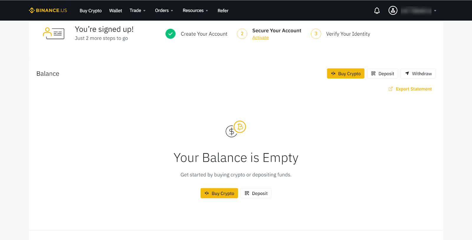 Overview of Binance US — Deposits and withdrawals