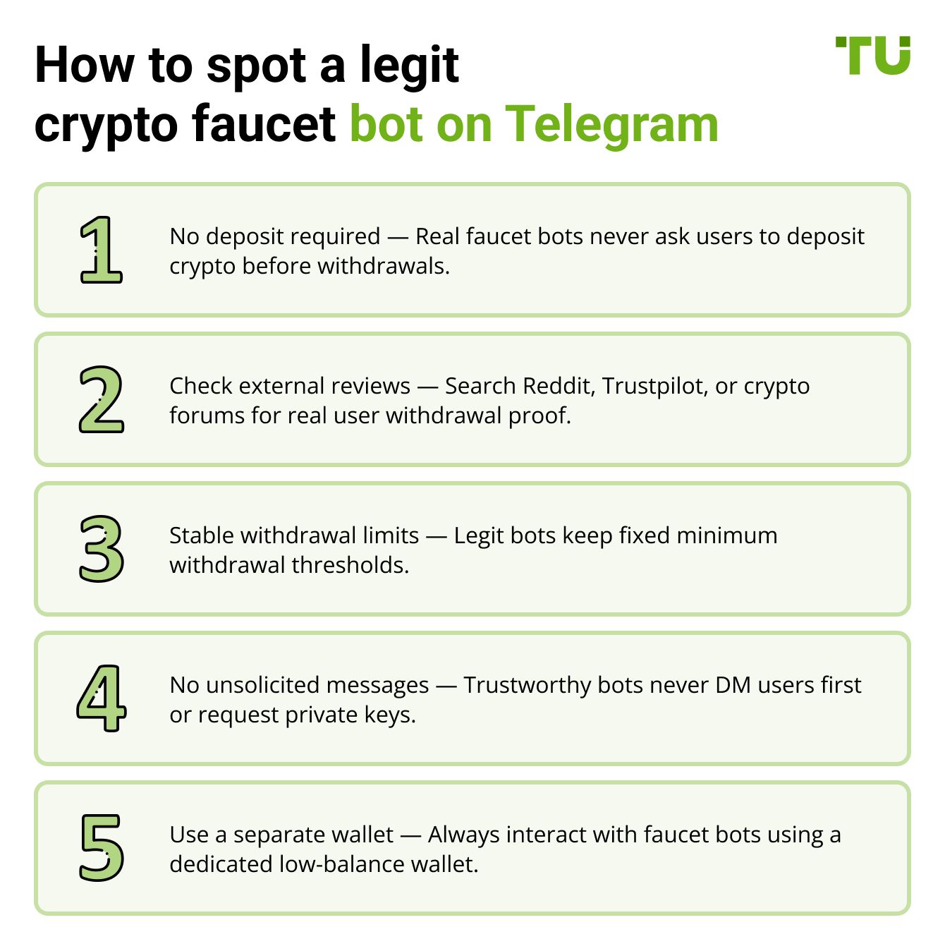 How to spot a legit crypto faucet bot on Telegram