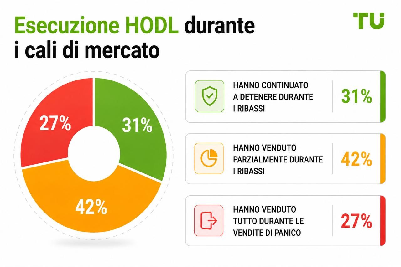 Esecuzione di HODL durante i ribassi di mercato