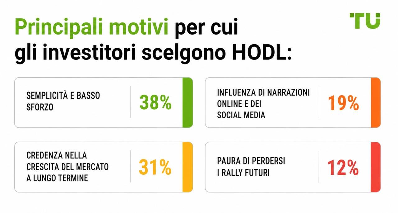 Principali motivi per cui gli investitori scelgono HODL