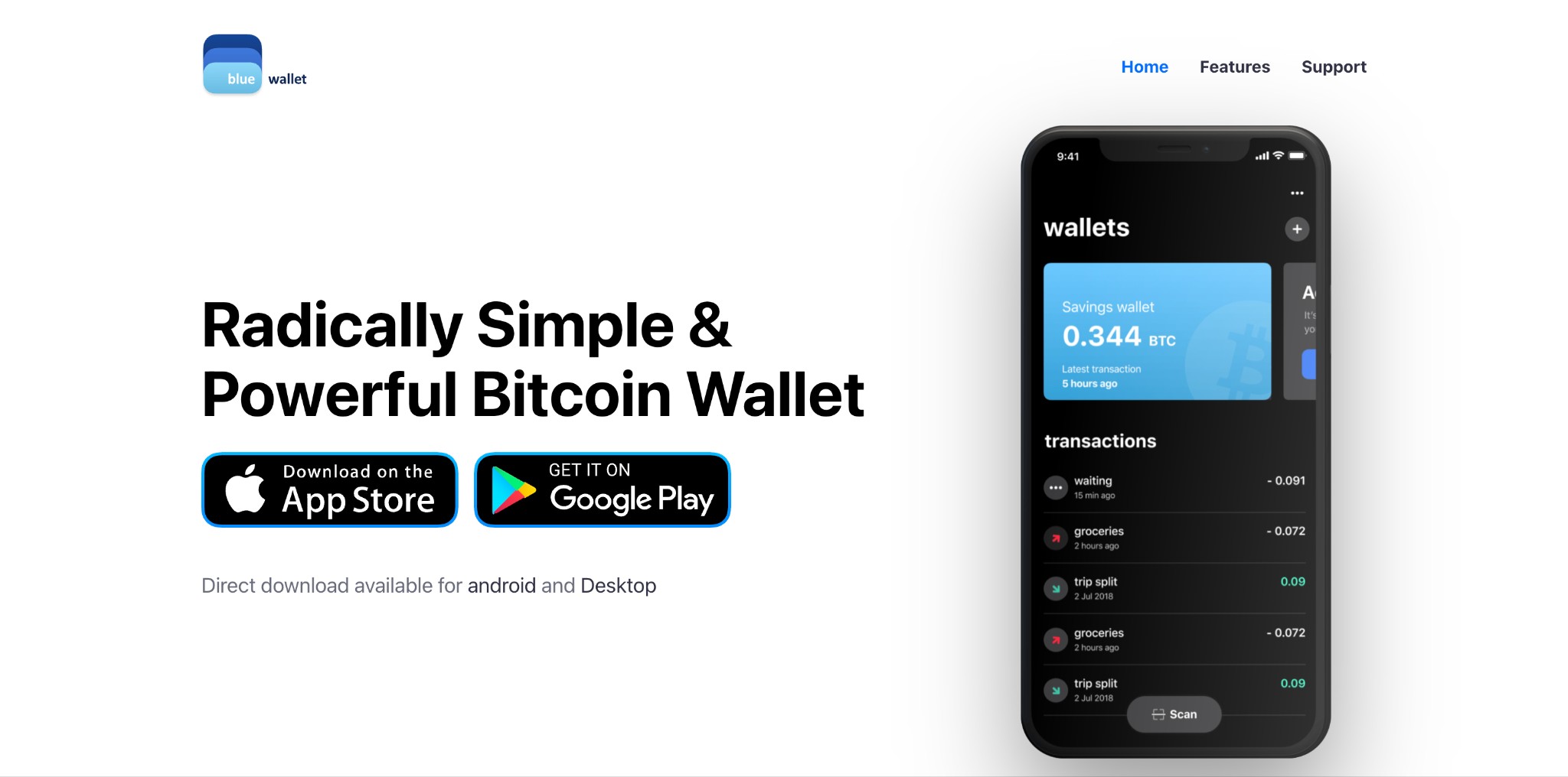 Blue Wallet App
