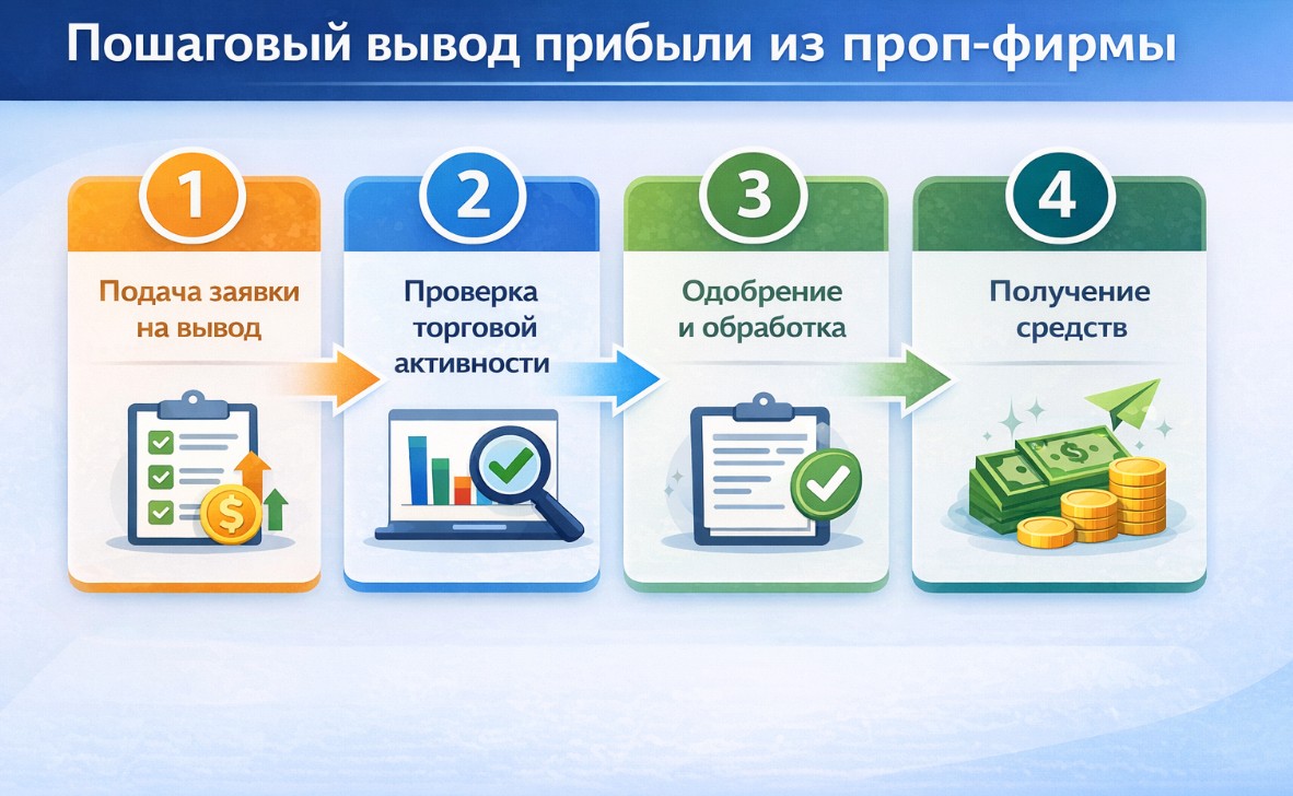 Пошаговый вывод прибыли из проп-фирмы