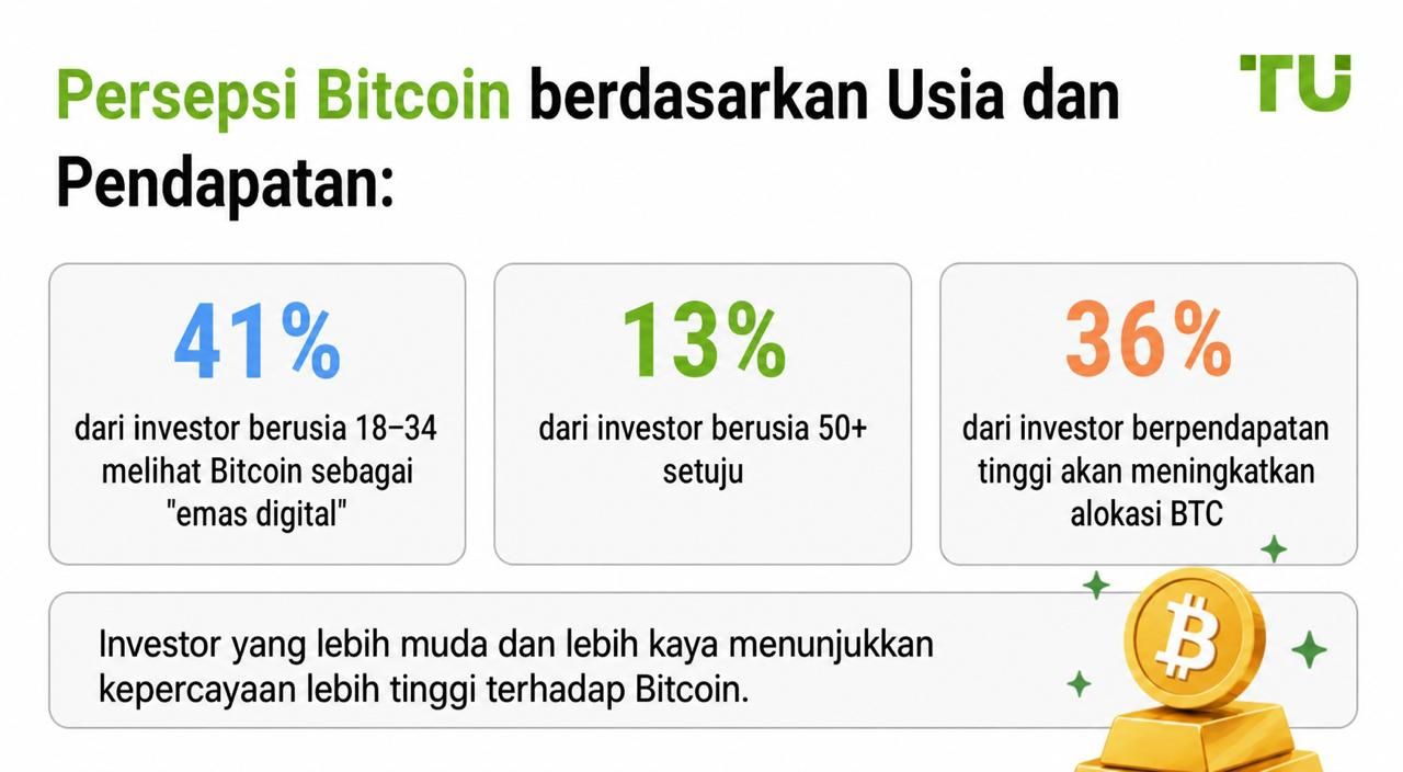 Persepsi terhadap Bitcoin berdasarkan usia dan pendapatan