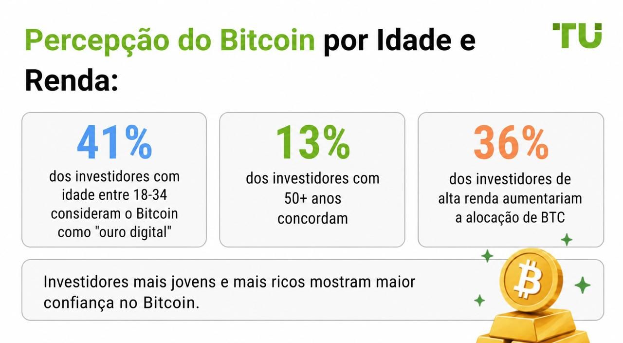 Percepção do Bitcoin por idade e renda