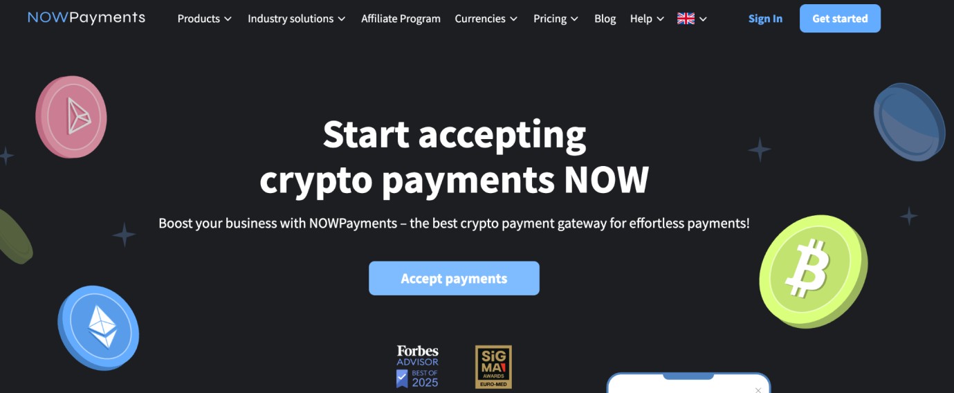 NOWPayments site