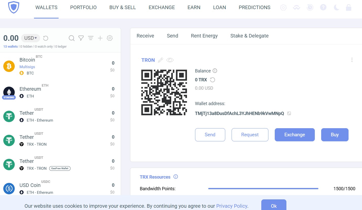 Функції Guarda Wallet