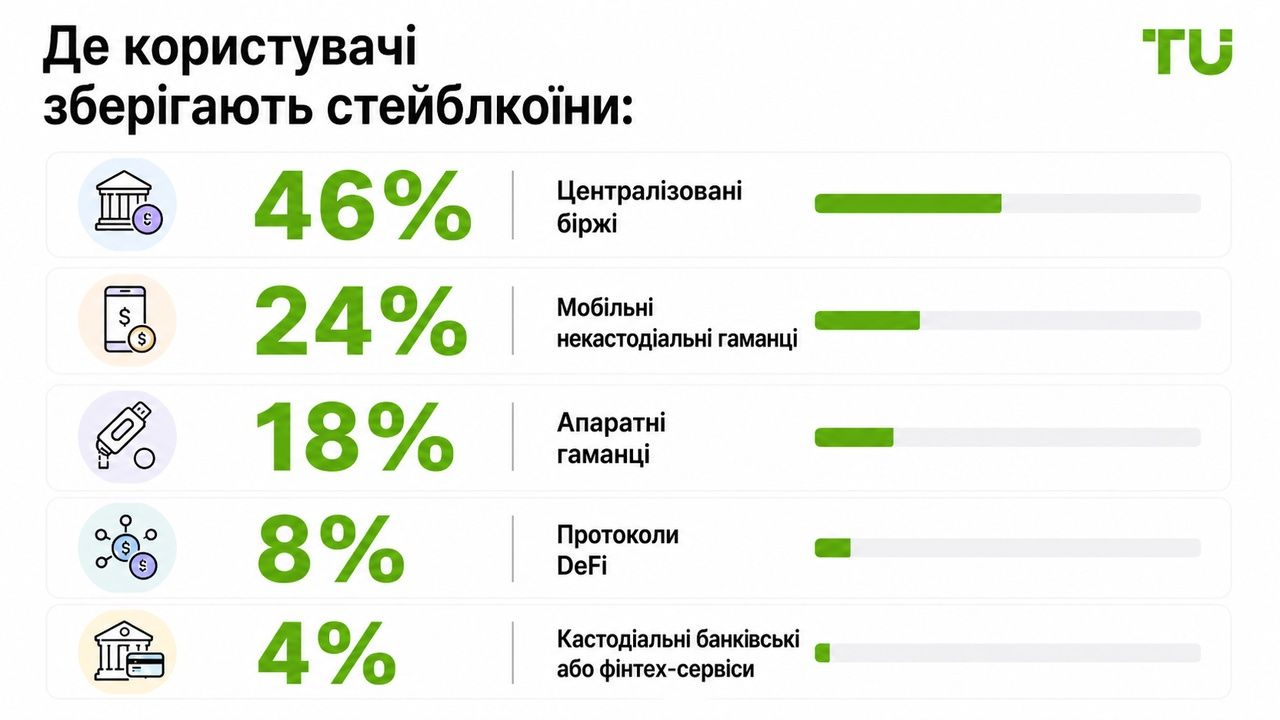 Основні способи зберігання стейблкоїнів