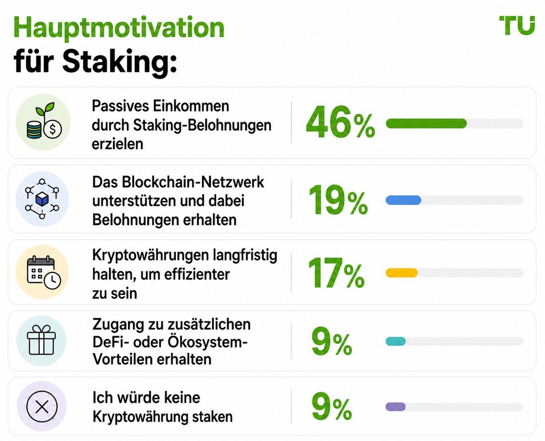 Hauptmotivation für Staking
