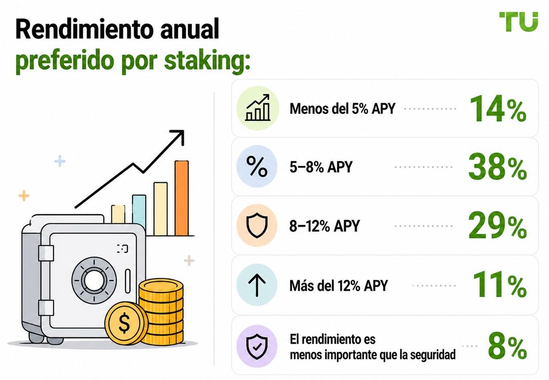Rendimiento anual preferido para staking