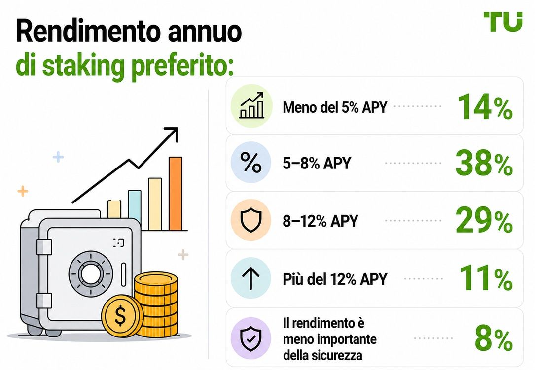 Rendimento annuo preferito per lo staking