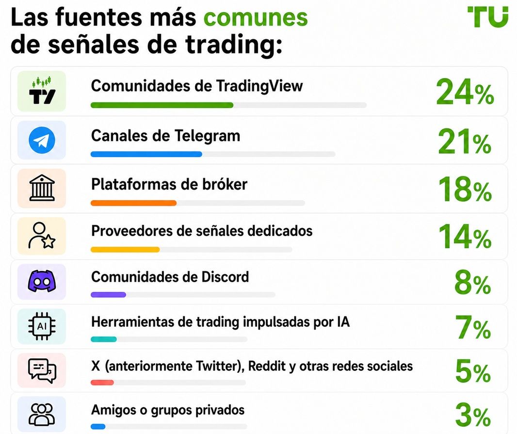 Fuentes más comunes de señales de trading