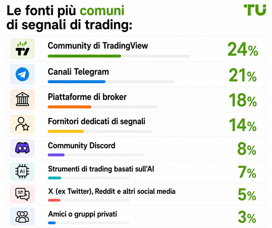 Fonti più comuni dei segnali di trading