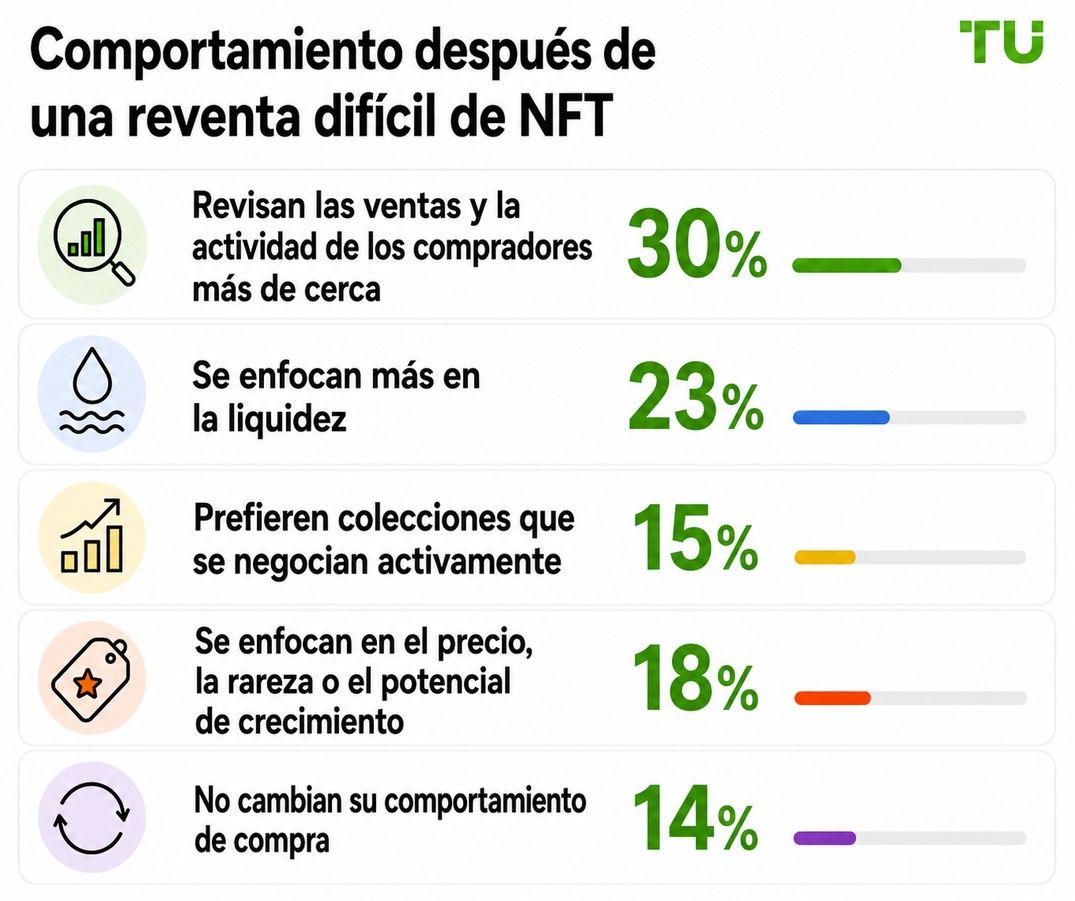 Comportamiento tras una reventa difícil de NFT