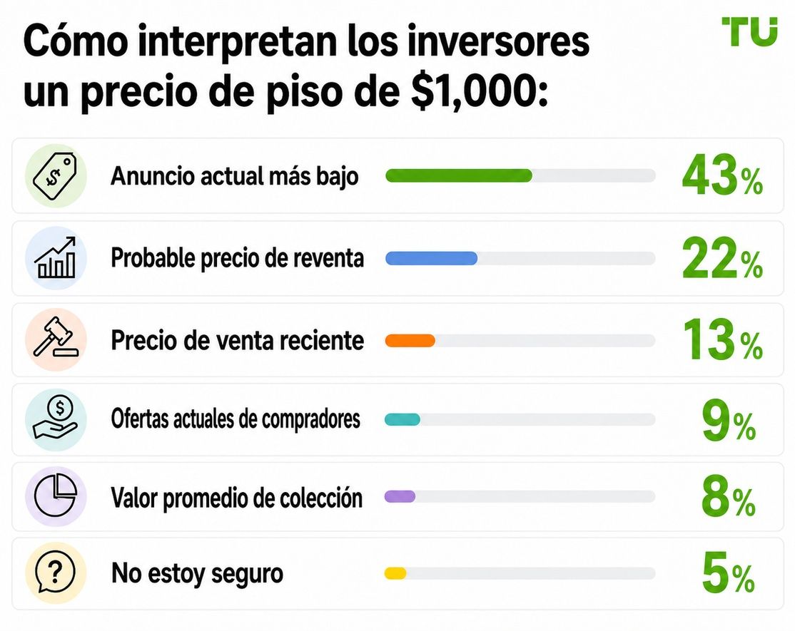 Cómo interpretan los inversores un floor price de $1000