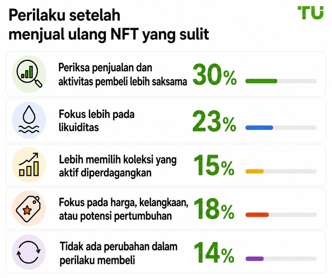 Perilaku setelah kesulitan menjual NFT