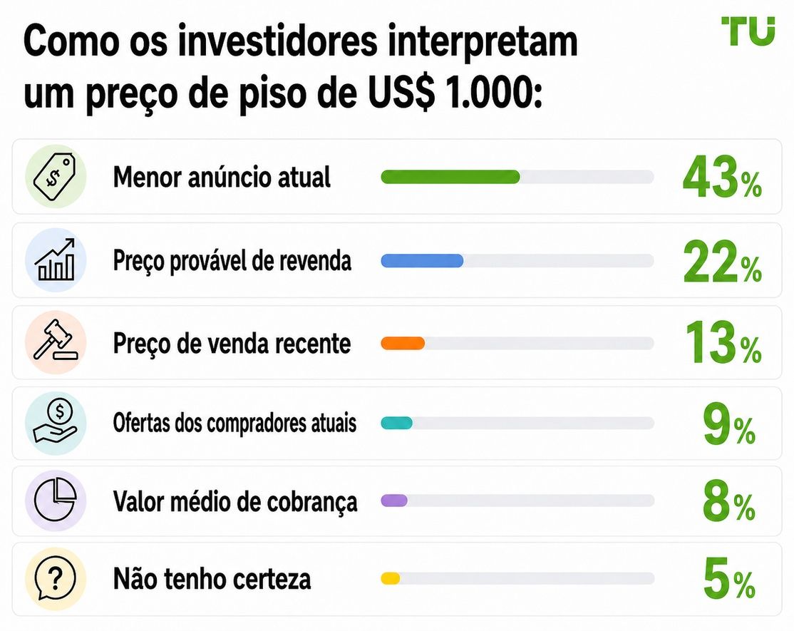 Como investidores interpretam um floor price de US$1.000