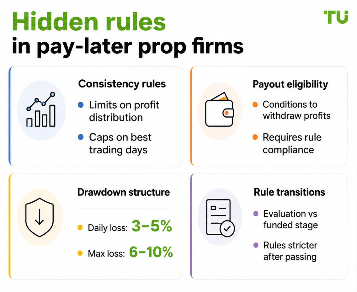 Hidden rules in pay-later prop firms