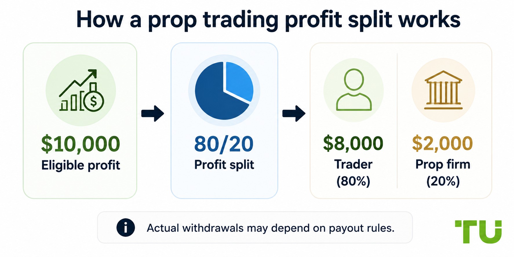 How a prop trading profit split works