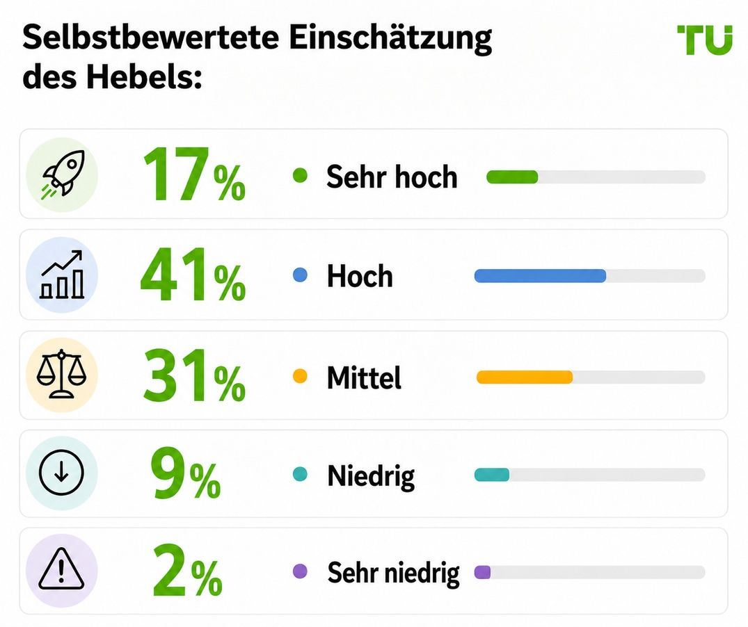 Selbsteingeschätztes Verständnis von Hebelwirkung