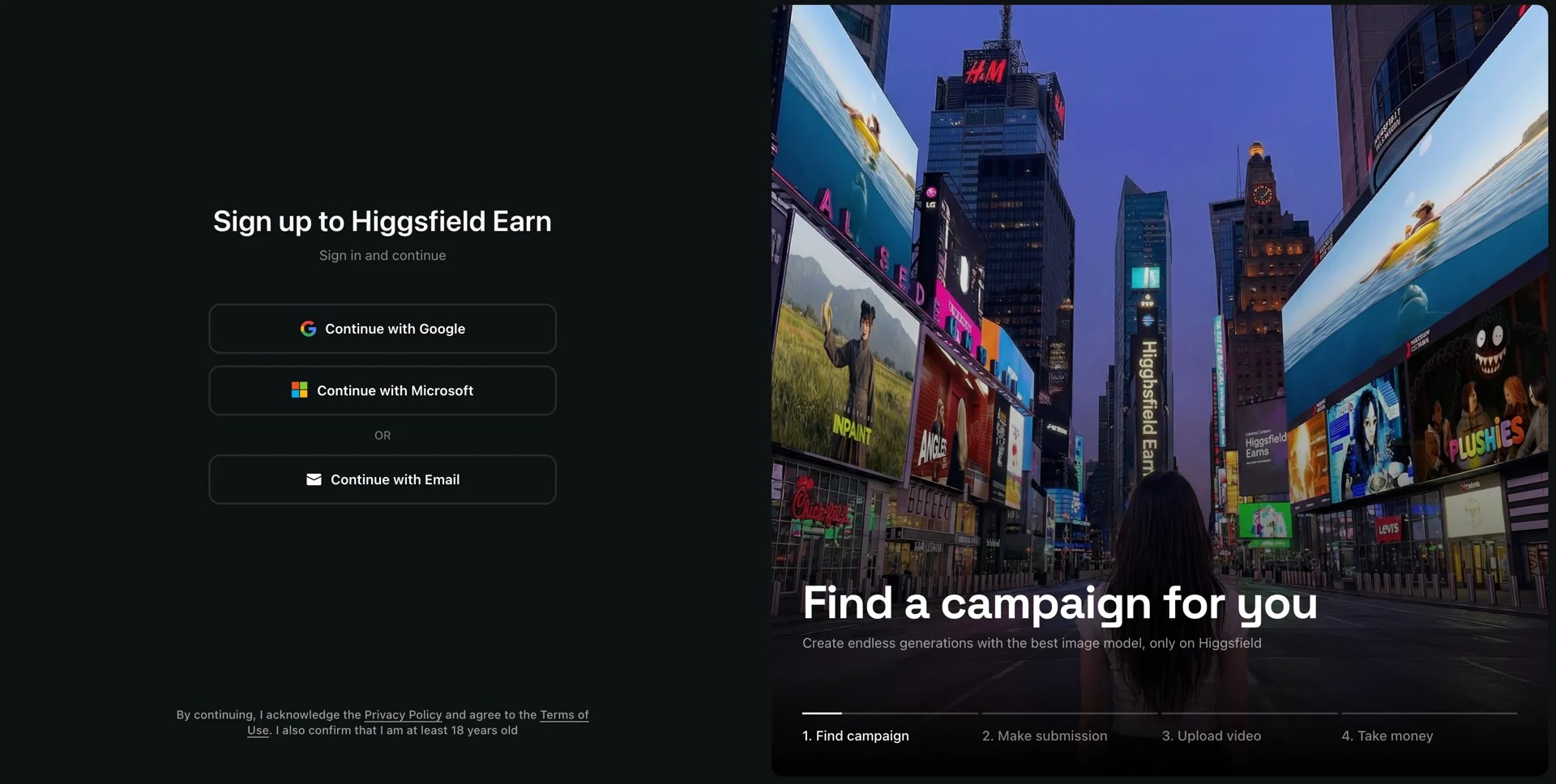 Higgsfield Earn