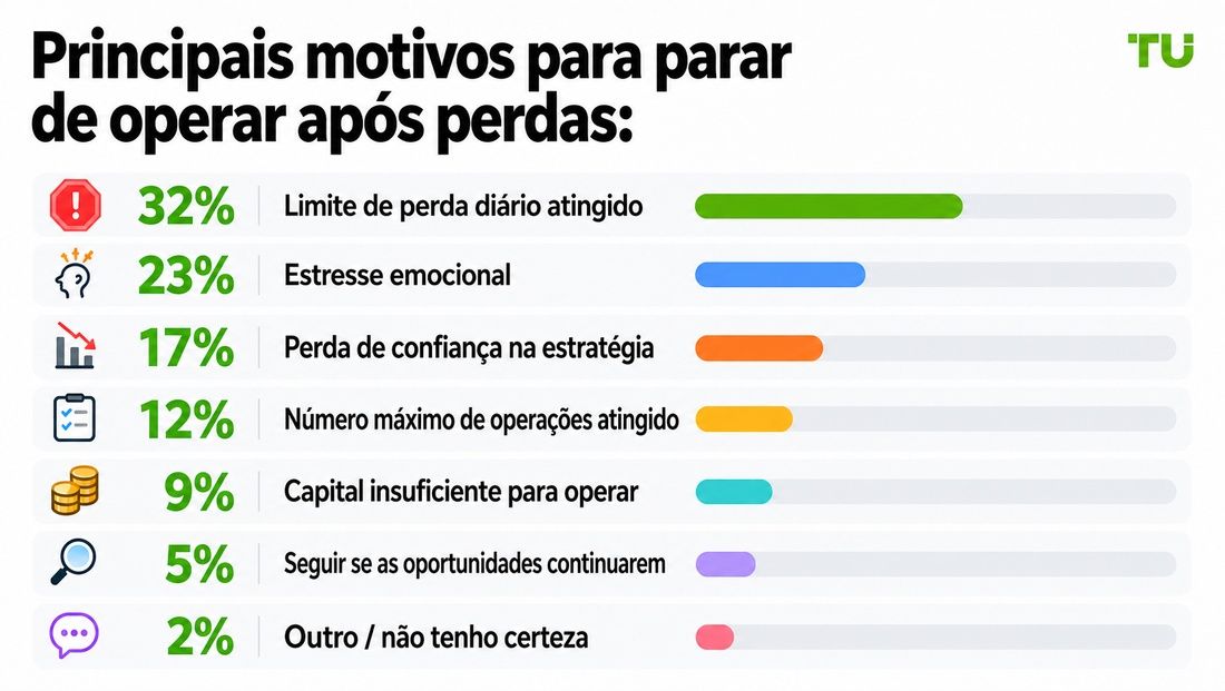 Principal motivo para parar de operar após perdas