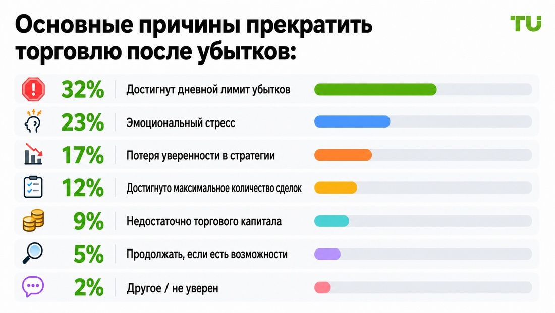 Основные причины прекращения торговли после убытков