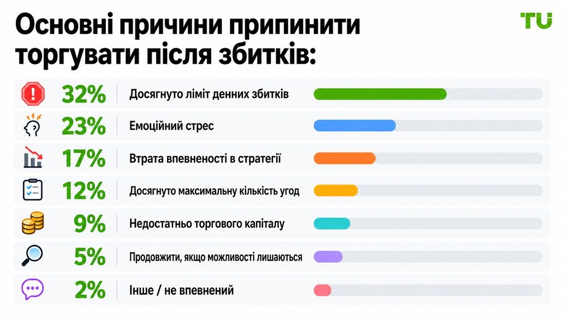 Основні причини припинення торгівлі після збитків