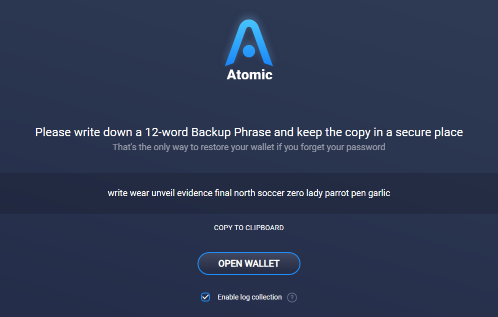How to set up Atomic Wallet