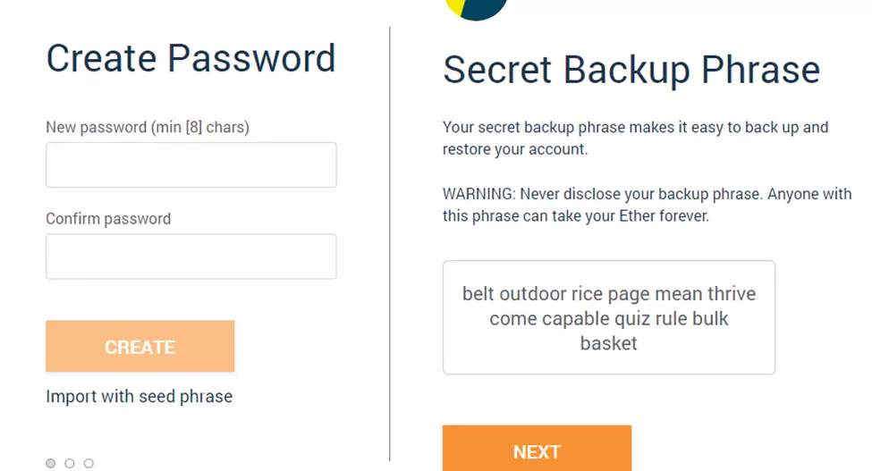 Creating a wallet on Uniswap