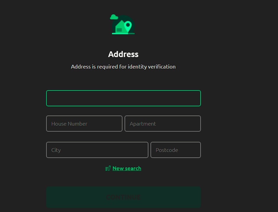 Inputting your personal information